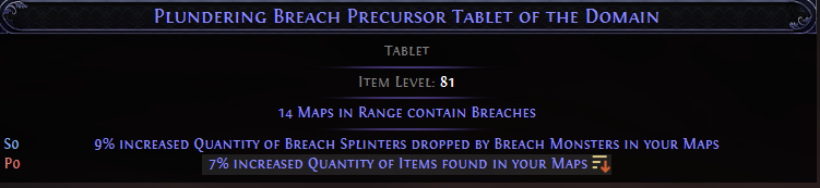 Plundering Breach Precursor Tablet of the Domain