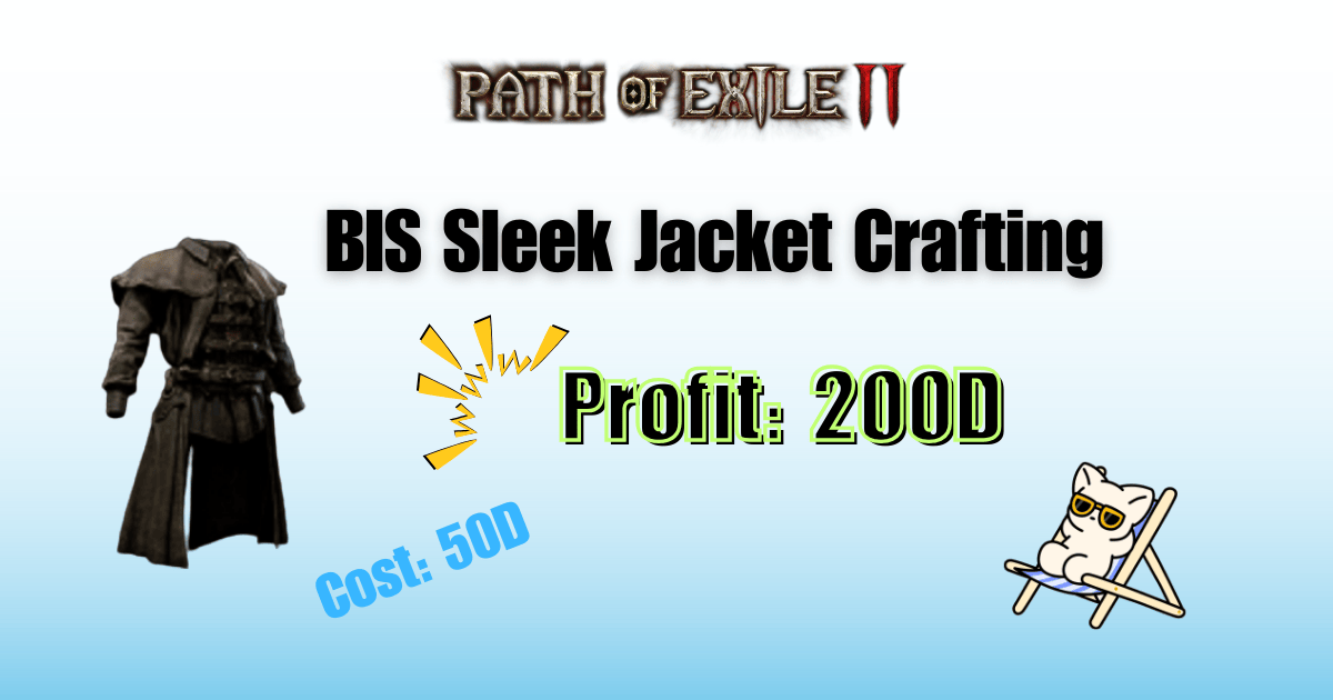 PoE2 BiS Sleek Jacket Crafting Guide: The Ultimate EV/ES Chest Cover Image