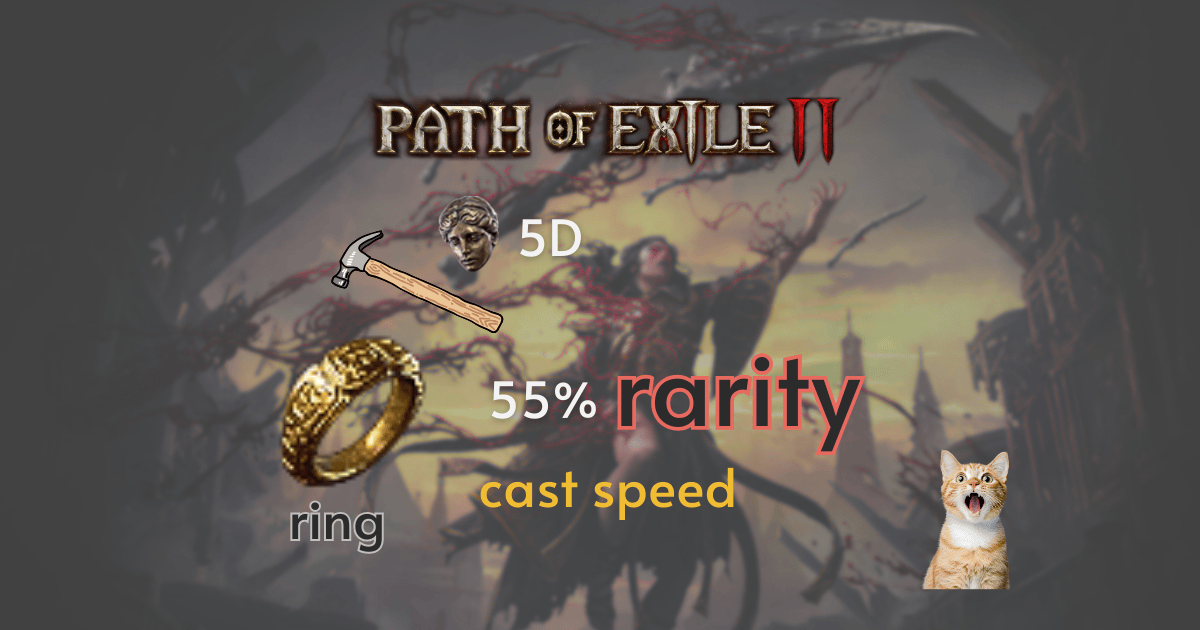 PoE2 Bloodmage Ring Crafting (0.3.0): 5D crafting for 12D Cover Image