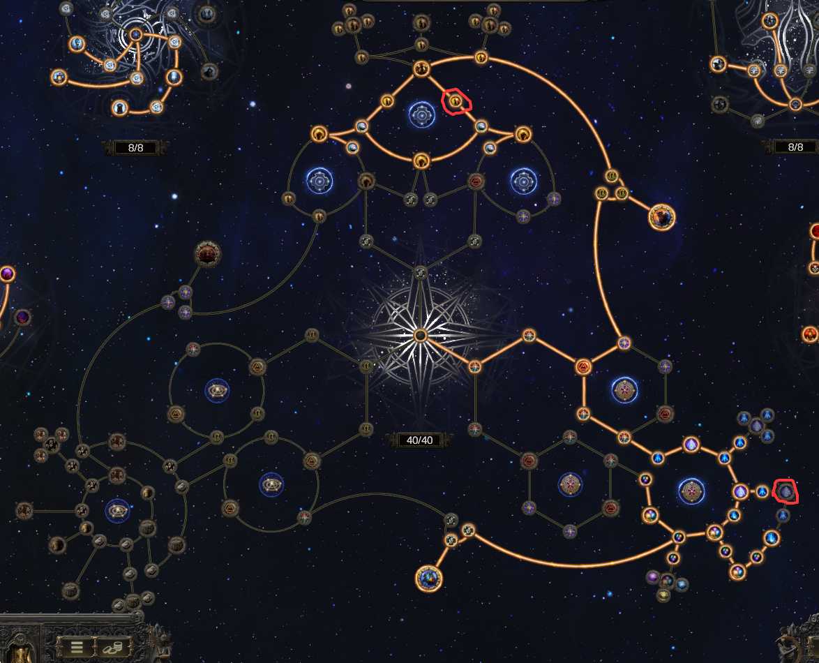 Atlas Passive Tree focusing on Azmeri Spirit nodes (Part 1).