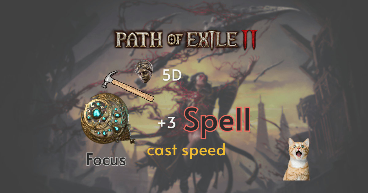 PoE2 Bis Focus Crafting (0.3.0): A Low-Cost +3 spell Skill Guide Cover Image