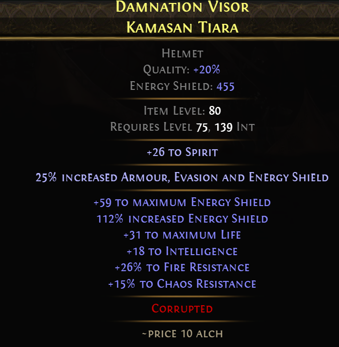 Corrupted Helmet with Spirit