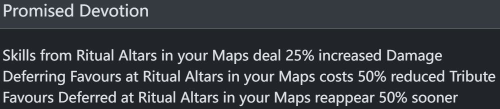 Promised Devotion Ritual Passive