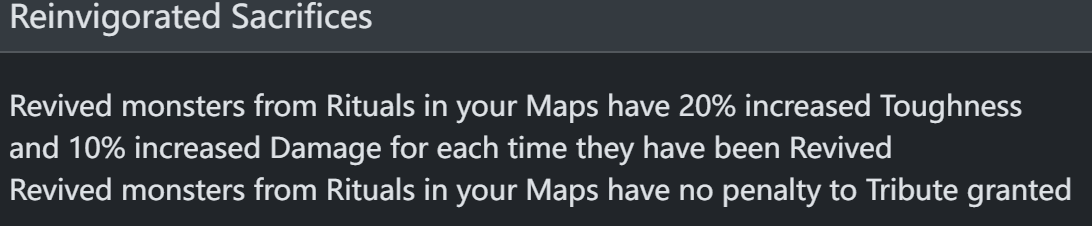 Reinvigorated Sacrifices Ritual Passive